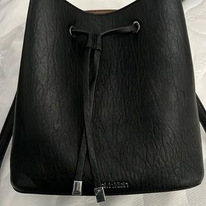 Calvin Klein black bucket purse